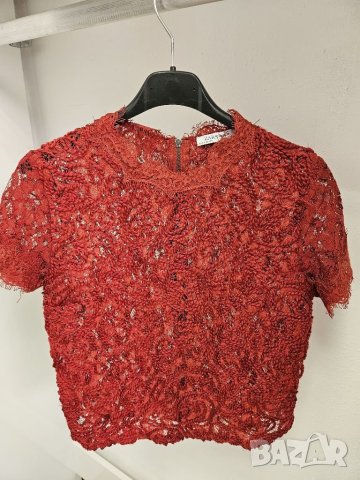 Червена блузка Zara ❤️, снимка 1 - Корсети, бюстиета, топове - 41024187