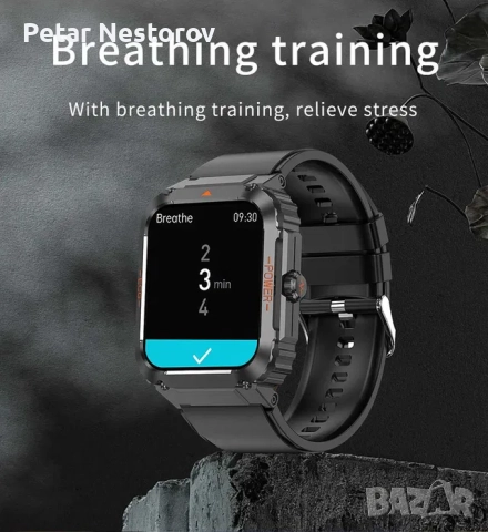 Здравен смарт часовник ЕТ550 - пулс, кръвно, ЕКГ, кръвна захар, снимка 8 - Смарт гривни - 52386135