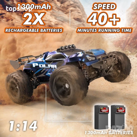 Мощна 4WD Количка Woquma 40кмч Мащаб 1 към 14 Пълен комплект с 2 комплекта гуми  , снимка 9 - Коли, камиони, мотори, писти - 53206072