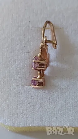 Златна руска висулка с александрити, снимка 5 - Колиета, медальони, синджири - 50051322