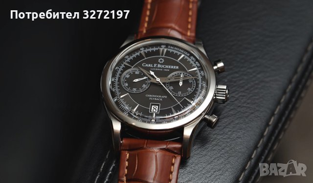 Carl F. Bucherer кварцов часовниk,водоусточив,дата,хронограф, снимка 4 - Мъжки - 41798887