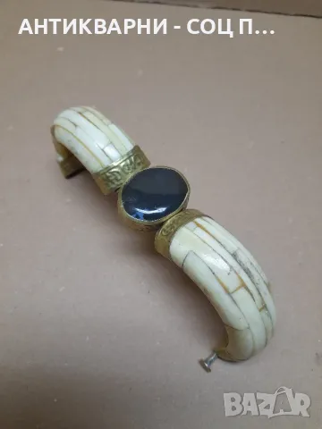 Стара Тибетцка Гривна От Слонова Кост., снимка 7 - Антикварни и старинни предмети - 48017993