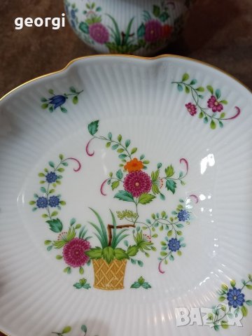 Немско порцеланово плато с бонбониера , снимка 3 - Аксесоари за кухня - 35869949