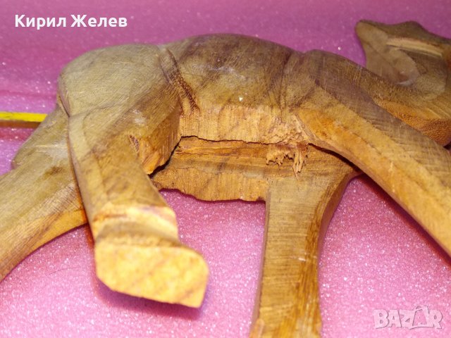 СТАРА ДЕКОРАТИВНА ДЪРВЕНА ФИГУРКА на КАМИЛА РЪЧНА ИЗАБОТКА За КОЛЕКЦИЯ УКРАСА 42843, снимка 3 - Статуетки - 44314272