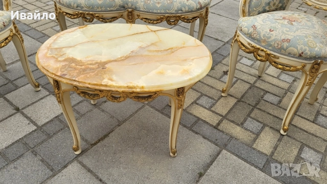 Италиански бароков комплект 022, снимка 9 - Дивани и мека мебел - 52015192