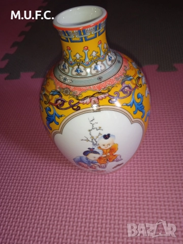 Винтидж Ръчно рисувана Китайска ваза., снимка 4 - Антикварни и старинни предмети - 52591619
