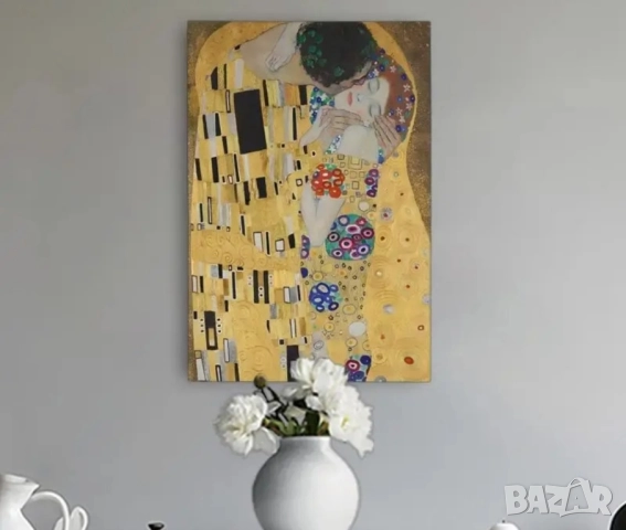 Картина "Целувката" на Густав Климт , снимка 2 - Картини - 51473736