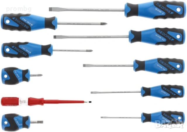 GEDORE професионален комплект отвертки 9 бр, 1 фазомер, Германия