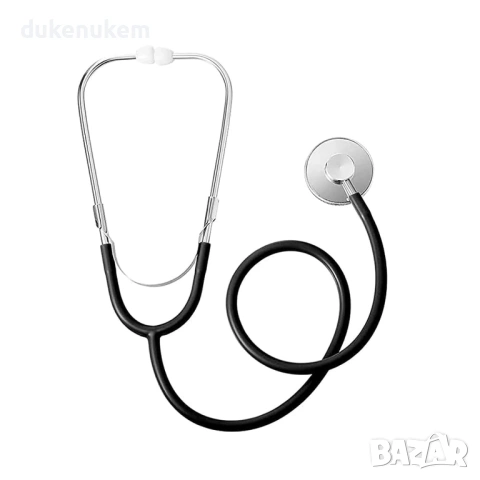 Медицински стетоскоп, класически, едностранен, черен
