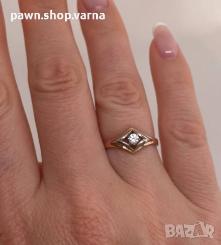 Винтидж златен пръстен – съветско злато, 583, снимка 4 - Пръстени - 51852208