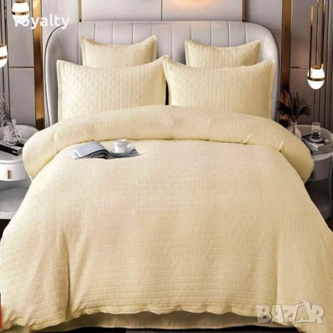Луксозен комплект с драперия от 100% памук, снимка 5 - Спално бельо - 52155892