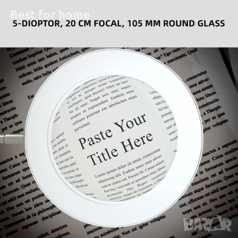 LED лампа с лупа Beyamz, метално въртящо се рамо, светлини в 3 цвята и леща с 5 диоптъра, снимка 2 - Лед осветление - 52926225