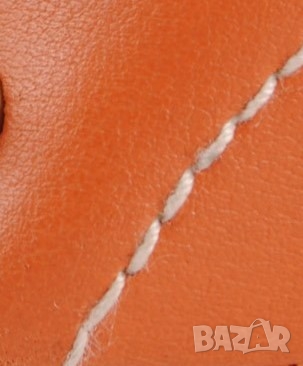 Оранжева чанта , естествена кожа, снимка 4 - Чанти - 36058253