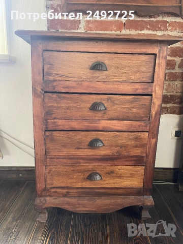 Мебели от тиково Дърво Шкаф скрин 2 бр библиотека витрина бюфет стелаж масив , снимка 2 - Шкафове - 48292030