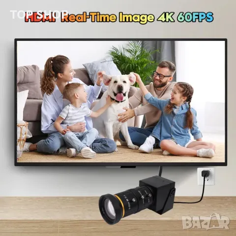 Svpro HDMI USB камера 4K 60fps USB3.0, 5-50 мм телефото обектив, 10х, снимка 5 - Камери - 49444102