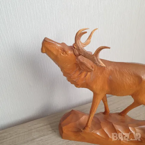 Дървена фигура на елен- ръчна изработка, снимка 5 - Колекции - 49347860