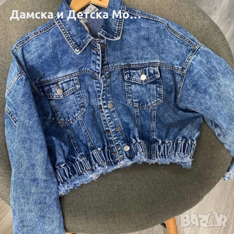 Късо дънково яке , снимка 5 - Якета - 36094743