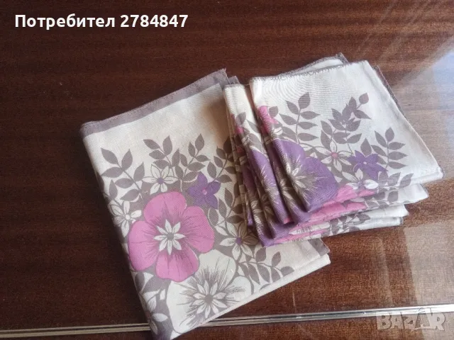  Комплект кърпички за студено сервиране от социализма , снимка 2 - Аксесоари за кухня - 48636702