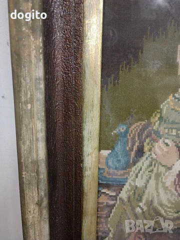 Стар гоблен по Рембранд "Рембранд и Саксия", снимка 3 - Гоблени - 53177049