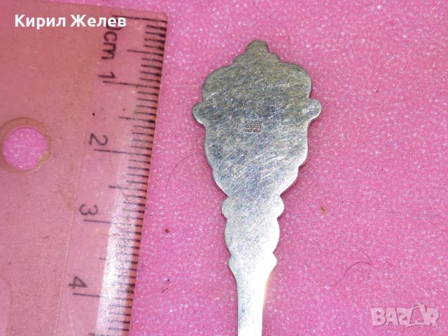 OBERSTDORF Стара КОЛЕКЦИОНЕРСКА ЕМАЙЛИРАНА СРЕБЪРНА ЛЪЖИЧКА За КАФЕ СРЕБРО ПРОБА 800 Германия 42992, снимка 11 - Колекции - 44317020