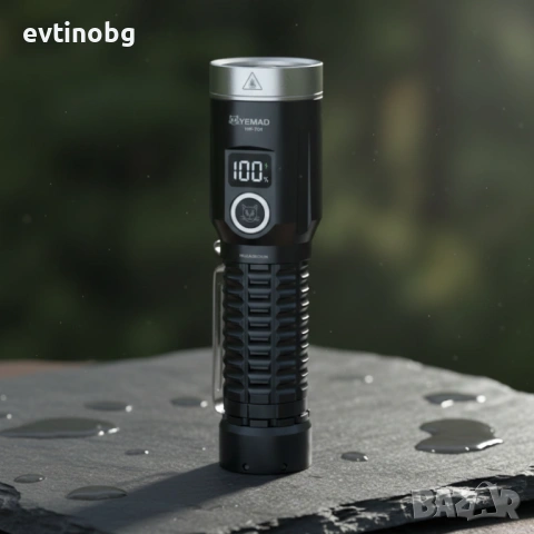 LED фенер YEMAO YM-F701 със зелен лазер - USB и дисплей, снимка 2 - Прожектори - 53783308