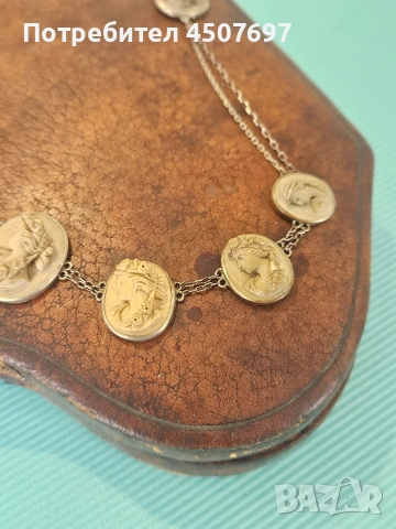 Викторианско колие от лава камея., снимка 4 - Колиета, медальони, синджири - 53859009