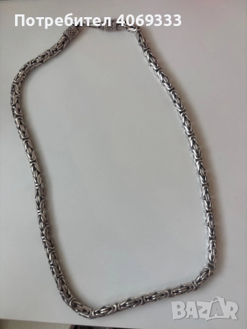 Сребърен ланец 126.22гр 925/61см