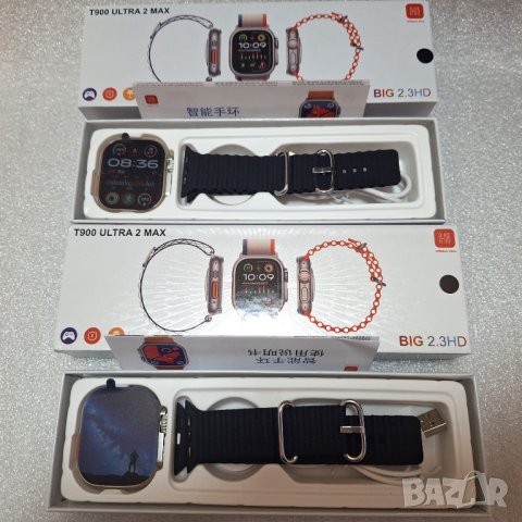 НОВ! Смарт часовник T900 Ultra 2 Max, 2.3 inch OLED, touch screen дисплей с алуминиев корп