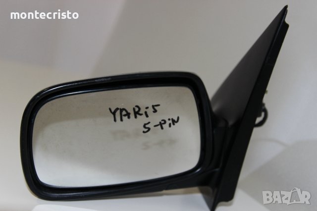 Ляво електрическо огледало Тоyota Yaris P1 (1999-2005г.) Тойота Ярис / 5 пина / ⚫Цвят: Черен, снимка 3 - Части - 42509044