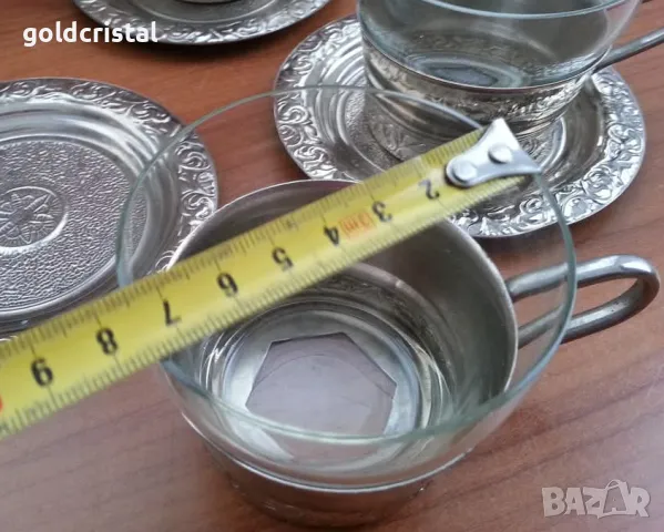 стари руски стакани подстакани , снимка 4 - Антикварни и старинни предмети - 48801527