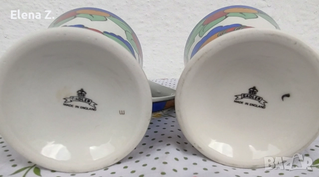 2 винтидж чаши Sadler Clarice Cliff Art deco, снимка 7 - Чаши - 52798589