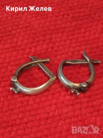 АНГЛИЙСКИ ВИНТИДЖ АРТ СРЕБЪРНИ ОБЕЦИ СРЕБРО 925 РЪЧНА БИЖУТЕРСКА ИЗРАБОТКА 38275, снимка 2 - Обеци - 40940683