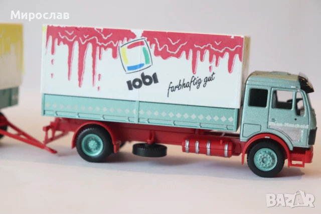 HERPA H0 1/87 MERCEDES BENZ МОДЕЛ КОЛИЧКА КАМИОН TIR, снимка 5 - Колекции - 50558655
