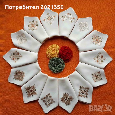 Разнообразни ръчно бродирани копринени кърпички с български шевици, снимка 7 - Ръчно изработени сувенири - 41248142