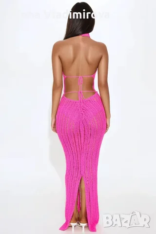 Ефектна Плетена Секси Рокля - Бранд FASHION NOVA, снимка 3 - Рокли - 55728758