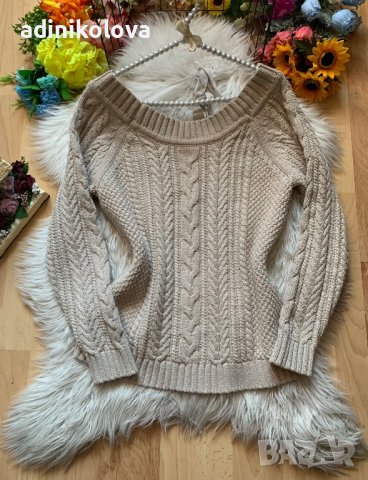 Лъскав пуловер Манго, снимка 1 - Блузи с дълъг ръкав и пуловери - 39098176