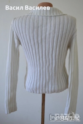 Дамска блуза бяла вълнен пуловер, снимка 2 - Блузи с дълъг ръкав и пуловери - 51934614