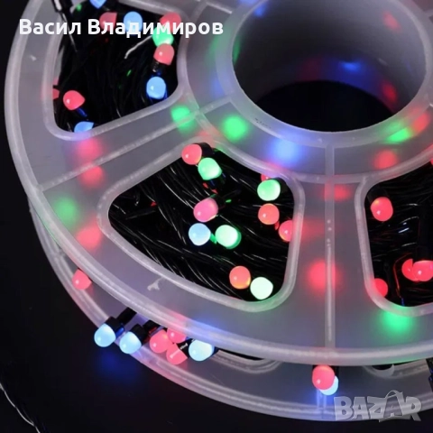 Коледни лампички 50м, снимка 6 - Лед осветление - 52681091