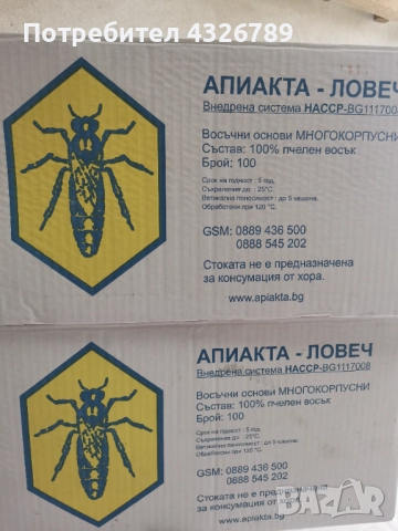 Пчелни восъчни пити за Лангстрот Рут, снимка 2 - Пчелни продукти - 52419334