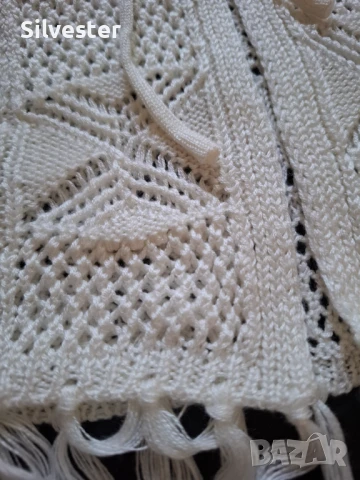 Дамско плетено елече на ресни, Чисто ново, размер XL , снимка 11 - Елеци - 50861857