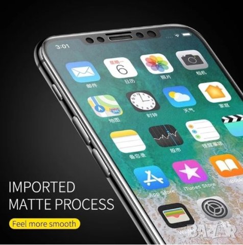 Протектори 9D меко матово керамично фолио за iPhone 7/iPhone 8/ iPhone SE, черна рамка, снимка 6 - Фолия, протектори - 41115246