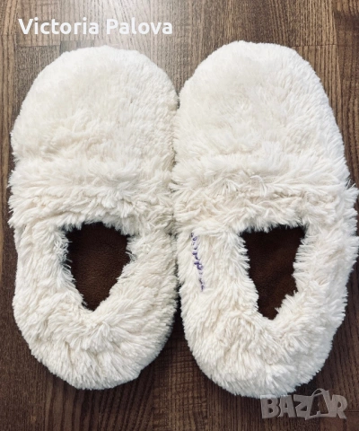 Плюшени пантофи- грелки с лавандула WARMIES SLIPPIES DELUXE , снимка 10 - Пантофи - 53730947