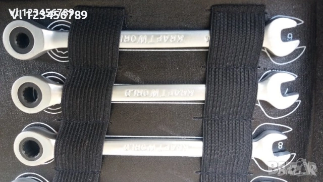 ПРОФЕСИОНАЛЕН К-т звездогаечни тресчотни ключове от 6мм до 32мм 22 части KRAFTWELLE , снимка 3 - Ключове - 53835531