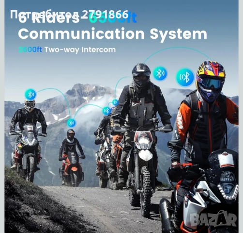 Gearelec G-MAX Bluetooth слушалки за мотоциклетна каска V5.2BT HiFi стерео звук,Екран и RGB светлини, снимка 3 - Bluetooth слушалки - 51798613