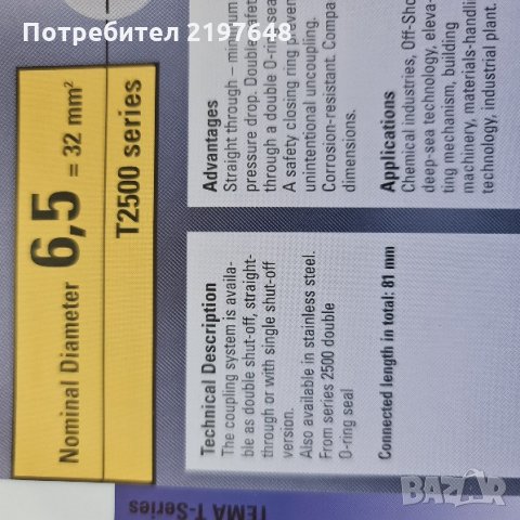 Хидравлична бърза връзка (хидравличен куплунг) 1/4", снимка 3 - Резервни части за машини - 35672594