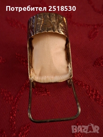 Сребърна миниатюрна количка, снимка 3 - Антикварни и старинни предмети - 52806850