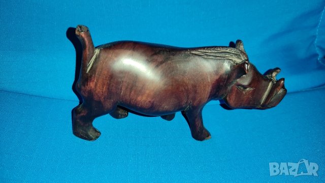 стара дървена фигура прасе, снимка 3 - Антикварни и старинни предмети - 42619681