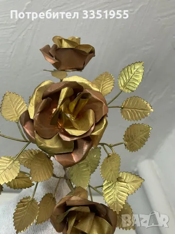 Красива метална антикварна роза, снимка 4 - Декорация за дома - 48355040