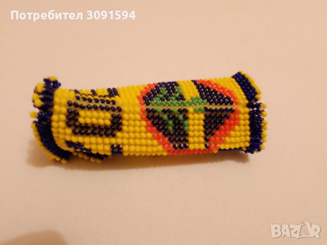 Старо протмоне за червило стъклени мъниста 1907г, снимка 6 - Антикварни и старинни предмети - 42181195