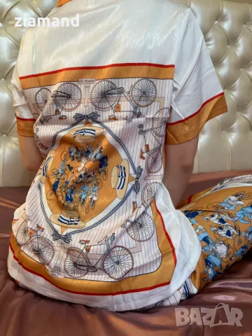 Комплект луксозна пижама сатен, снимка 6 - Пижами - 44742904